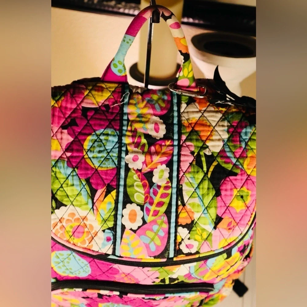Vera Bradley Va Va Bloom double zip backpack